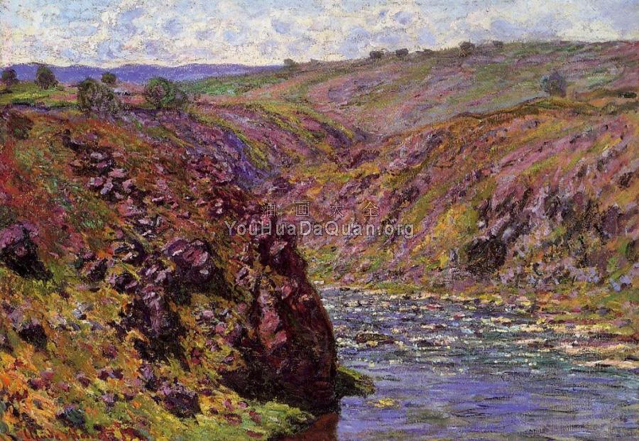 Valley of the Creuse, Sunlight Effect - 克劳德·莫奈